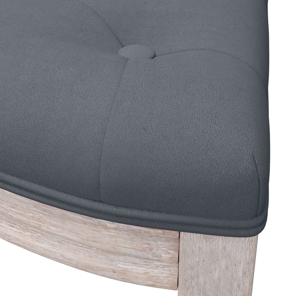 Sitzbank Dunkelgrau 110,5x45x49 cm Samt - Pazzar.ch