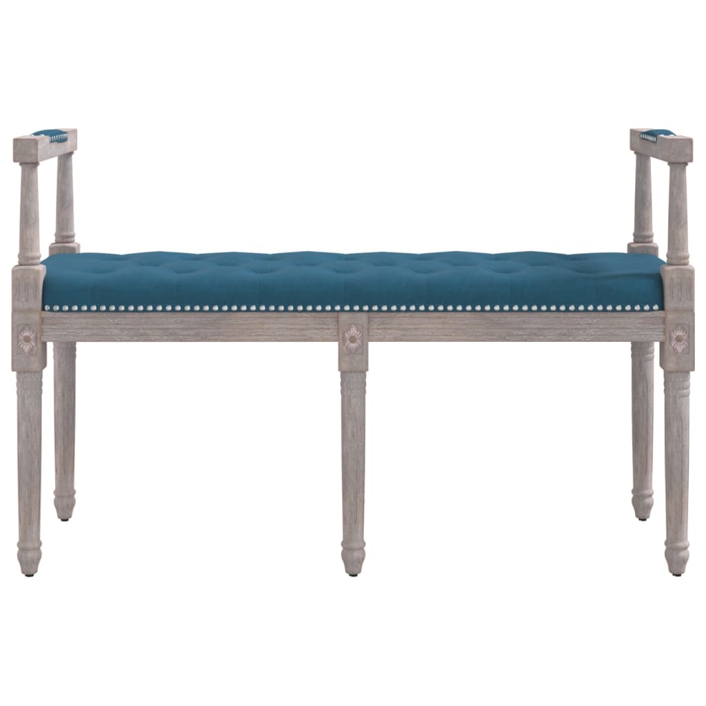 Sitzbank Blau 110x40x70 cm Samt
