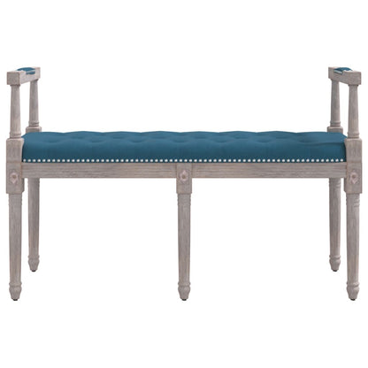 Sitzbank Blau 110x40x70 cm Samt - Pazzar.ch