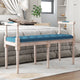 Sitzbank Blau 110x40x70 cm Samt