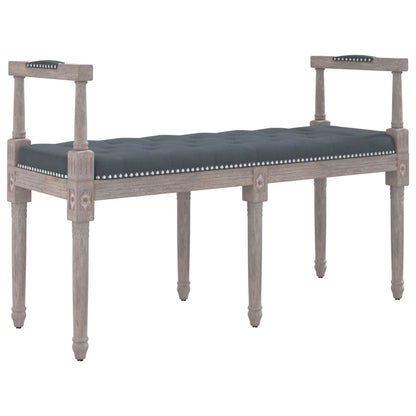 Sitzbank Dunkelgrau 110x40x70 cm Samt - Pazzar.ch