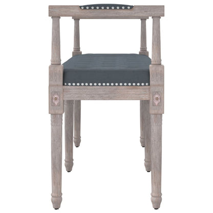 Sitzbank Dunkelgrau 110x40x70 cm Samt - Pazzar.ch