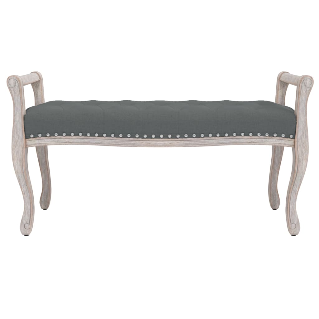 Sitzbank Dunkelgrau 110x45x60 cm Stoff - Pazzar.ch