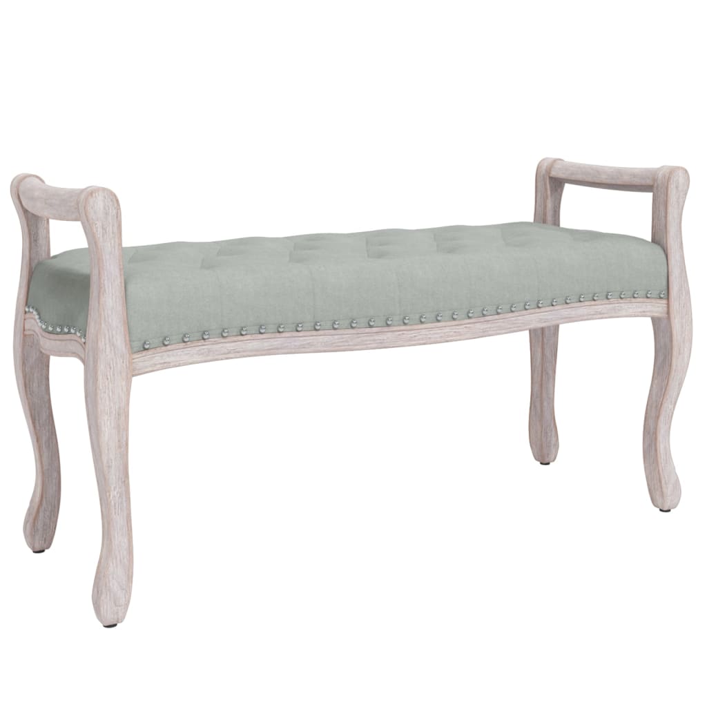 Sitzbank Hellgrau 110x45x60 cm Samt - Pazzar.ch