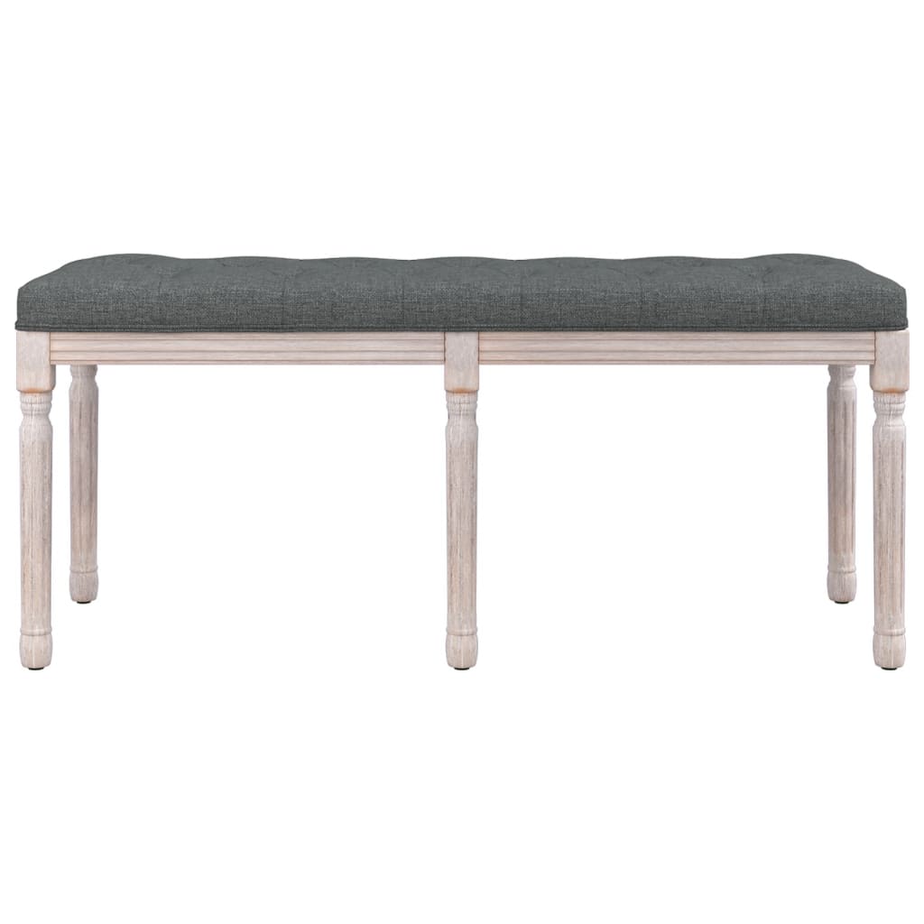 Sitzbank Dunkelgrau 110x40x49 cm Stoff - Pazzar.ch