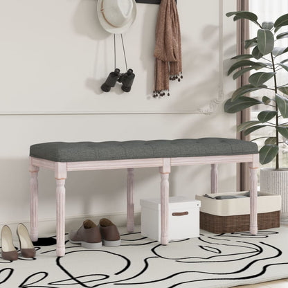 Sitzbank Dunkelgrau 110x40x49 cm Stoff - Pazzar.ch