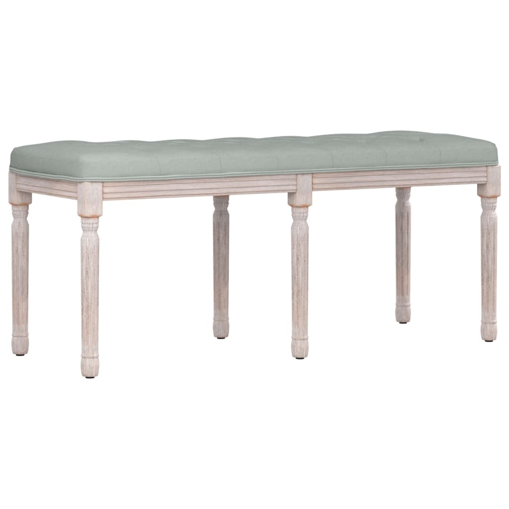 Sitzbank Hellgrau 110x40x49 cm Samt - Pazzar.ch