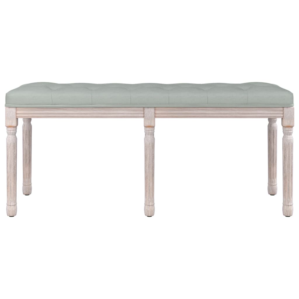 Sitzbank Hellgrau 110x40x49 cm Samt - Pazzar.ch
