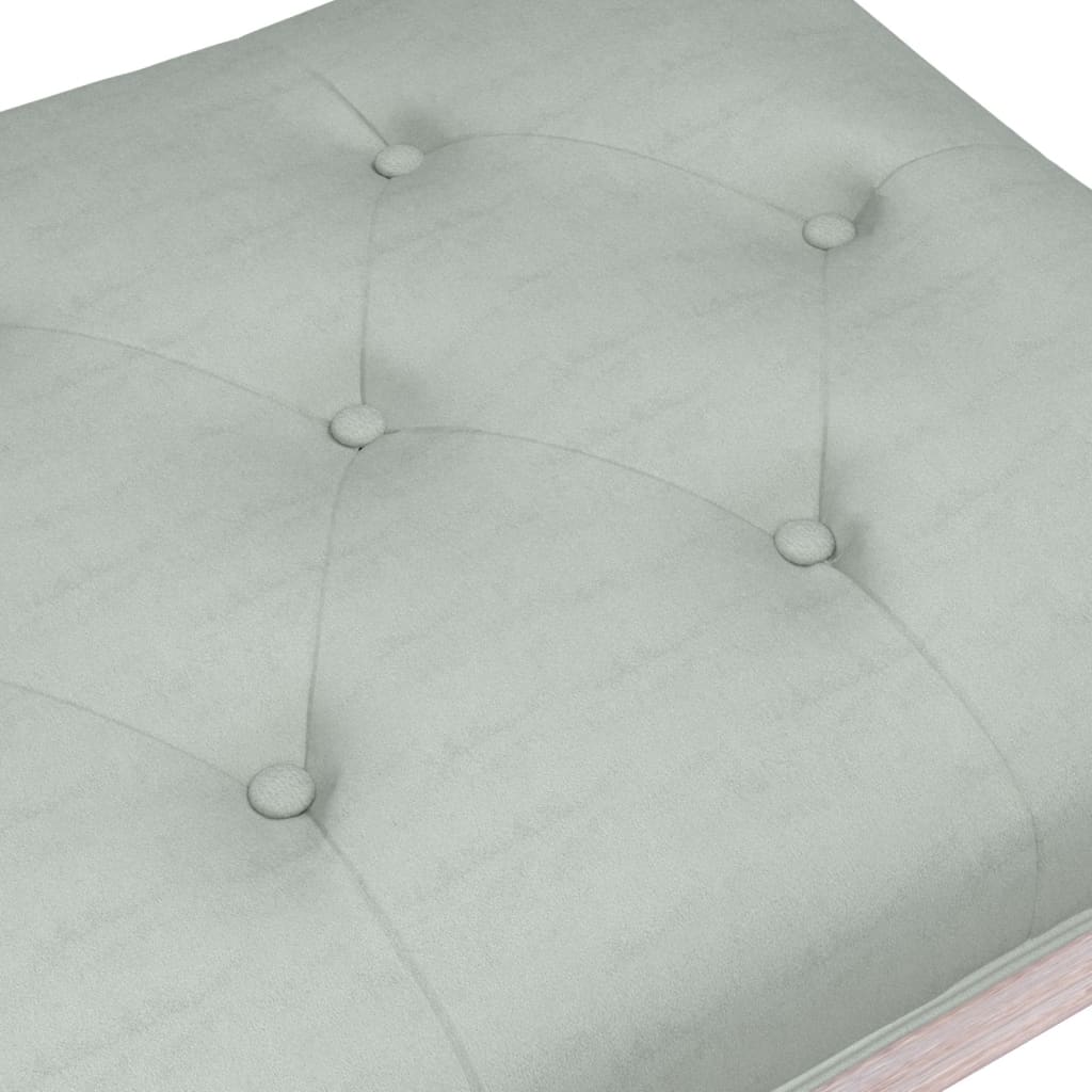 Sitzbank Hellgrau 110x40x49 cm Samt - Pazzar.ch