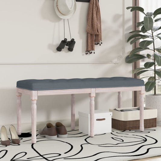 Sitzbank Dunkelgrau 110x40x49 cm Samt - Pazzar.ch