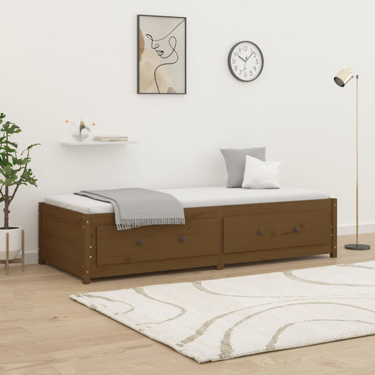 Tagesbett Honigbraun 80x200 cm Massivholz Kiefer - Pazzar.ch