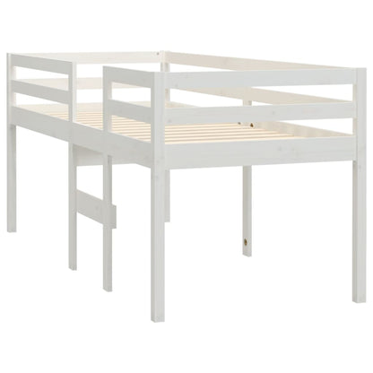 Hochbett Weiß 90x200 cm Massivholz Kiefer - Pazzar.ch