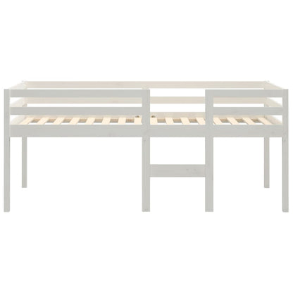 Hochbett Weiß 90x200 cm Massivholz Kiefer - Pazzar.ch