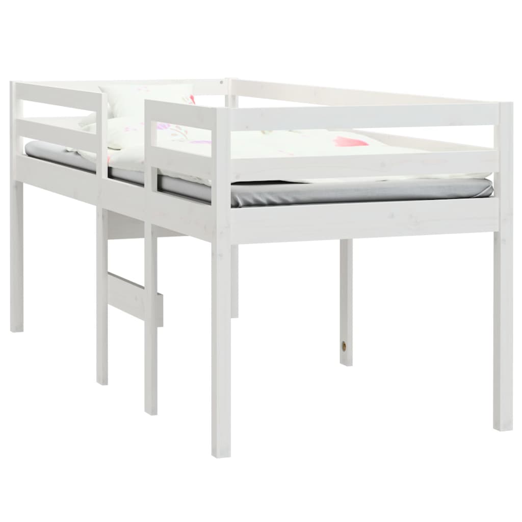 Hochbett Weiß 80x200 cm Massivholz Kiefer - Pazzar.ch