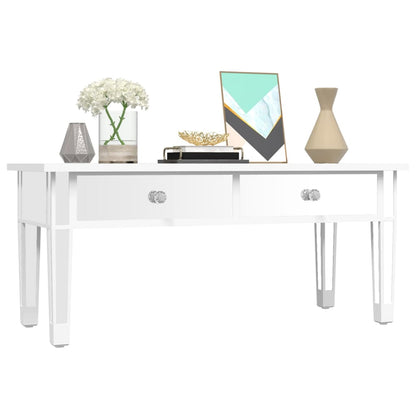Spiegel-Couchtisch 106x45x45 cm Holzwerkstoff und Glas - Pazzar.ch