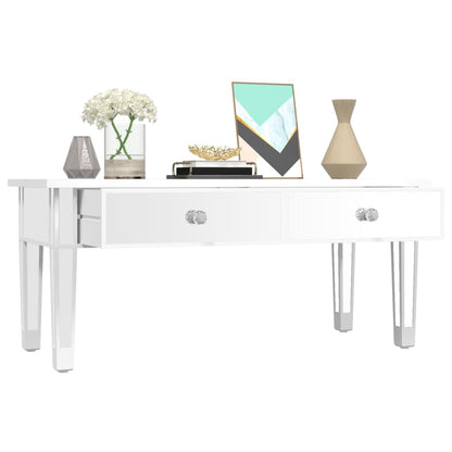 Spiegel-Couchtisch 106x45x45 cm Holzwerkstoff und Glas - Pazzar.ch