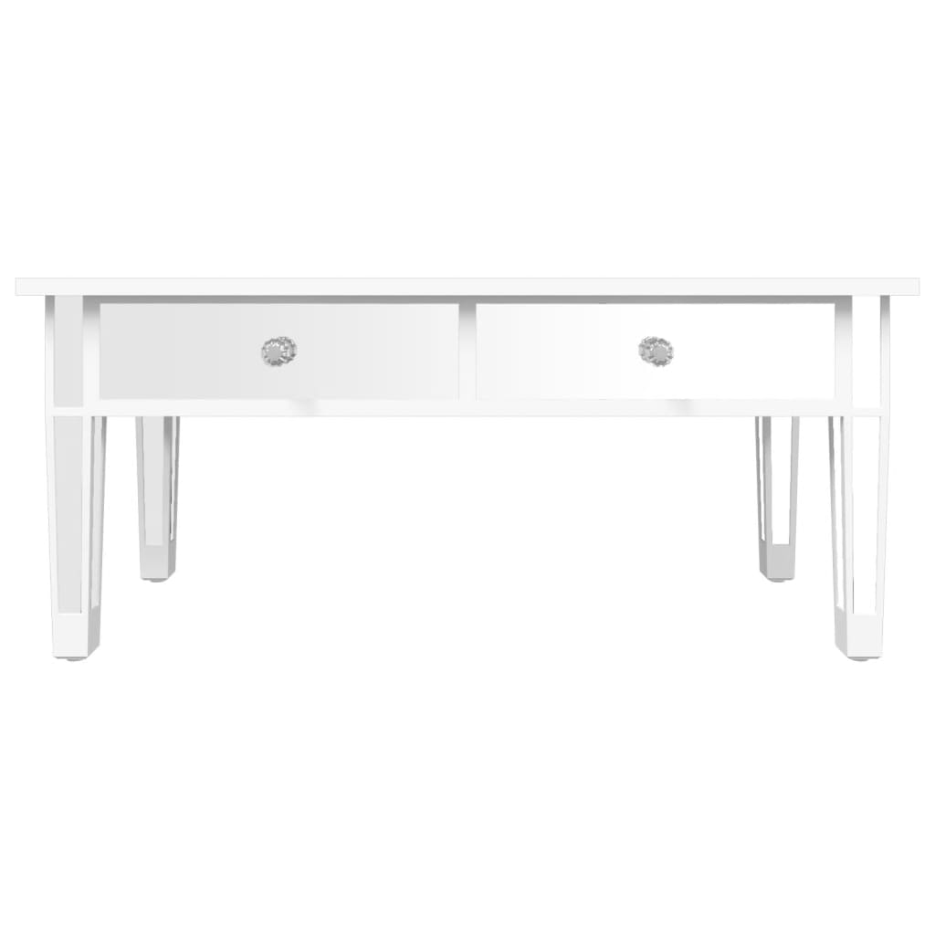 Spiegel-Couchtisch 106x45x45 cm Holzwerkstoff und Glas - Pazzar.ch