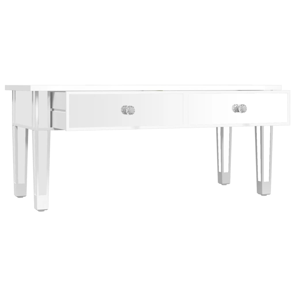 Spiegel-Couchtisch 106x45x45 cm Holzwerkstoff und Glas - Pazzar.ch