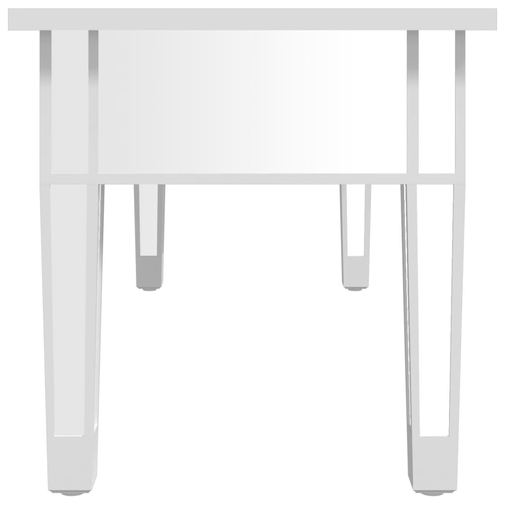 Spiegel-Couchtisch 106x45x45 cm Holzwerkstoff und Glas - Pazzar.ch