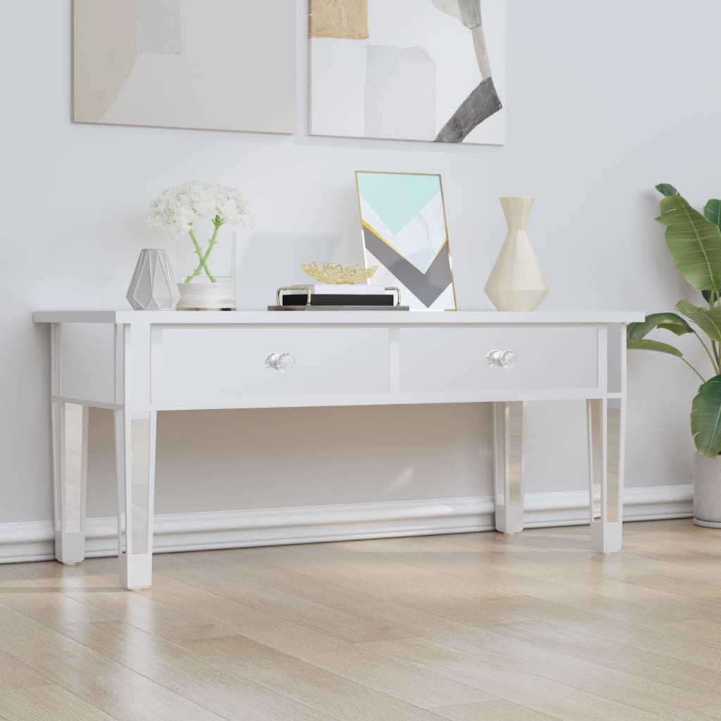 Spiegel-Couchtisch 106x45x45 cm Holzwerkstoff und Glas - Pazzar.ch