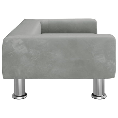 Hundebett Hellgrau 70x45x26,5 cm Samt - Pazzar.ch