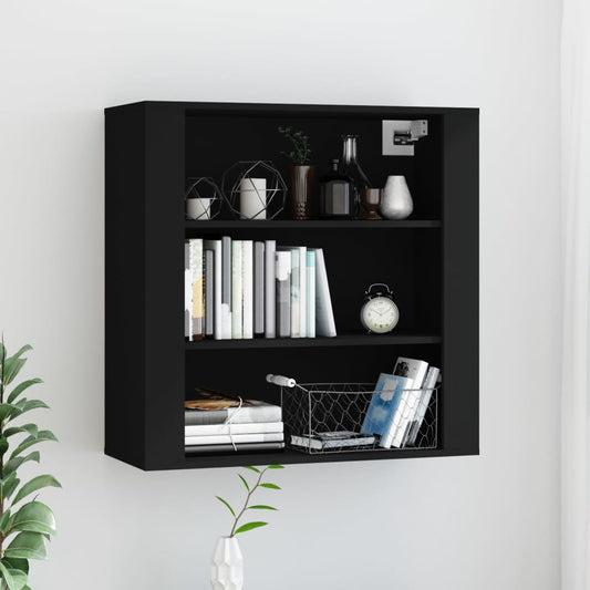 Wandschrank Schwarz 80x33x80 cm Holzwerkstoff - Pazzar.ch