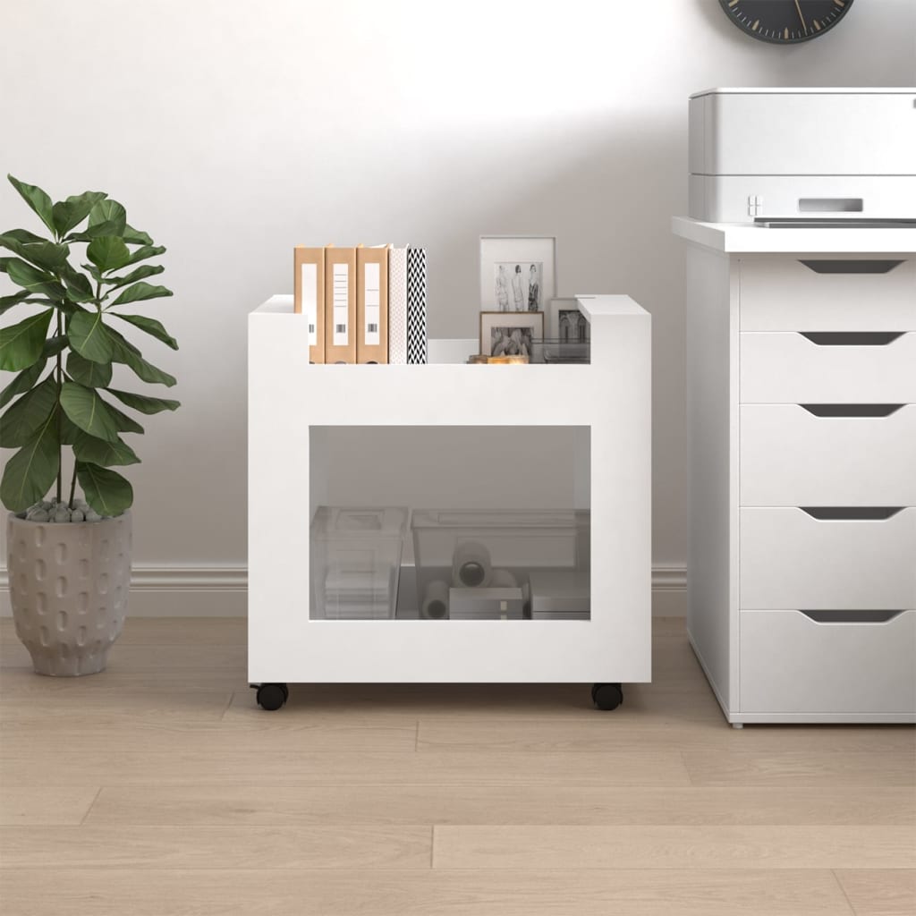 Bürowagen Weiß 60x45x60 cm Holzwerkstoff - Pazzar.ch