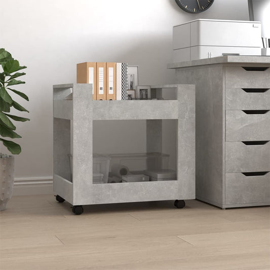 Bürowagen Betongrau 60x45x60 cm Holzwerkstoff - Pazzar.ch