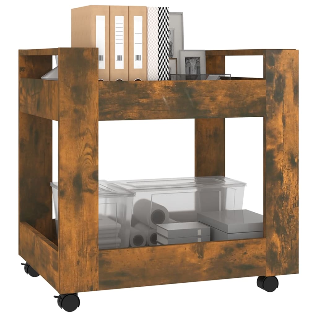 Bürowagen Räuchereiche 60x45x60 cm Holzwerkstoff - Pazzar.ch