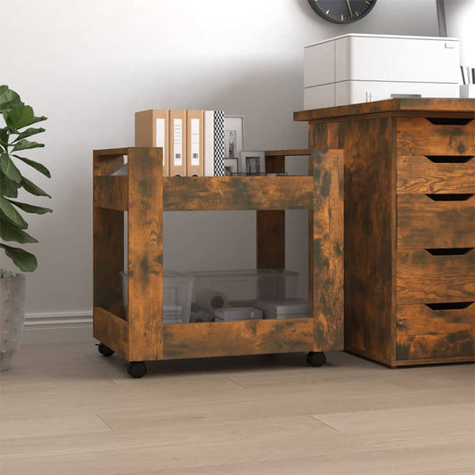 Bürowagen Räuchereiche 60x45x60 cm Holzwerkstoff - Pazzar.ch