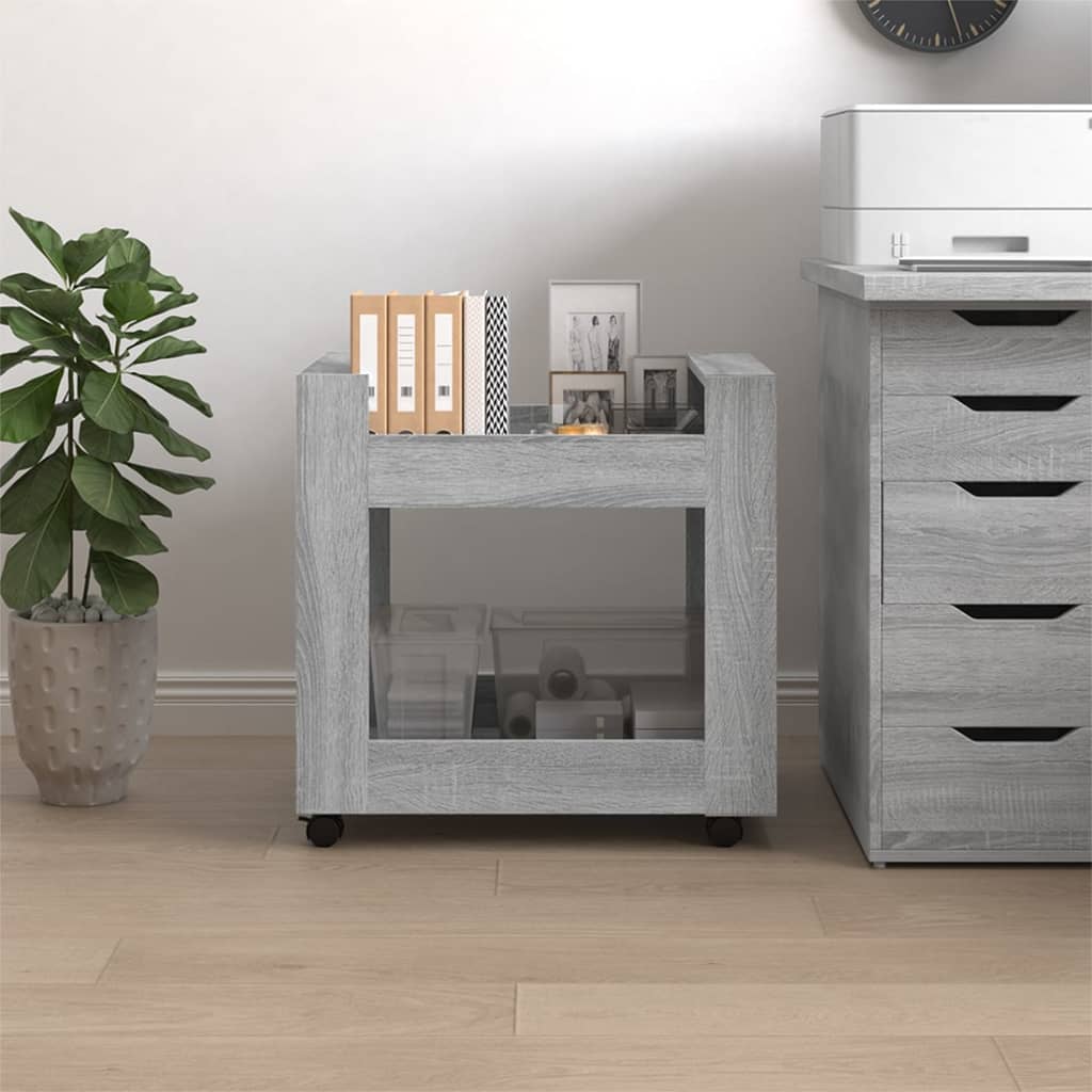 Bürowagen Grau Sonoma 60x45x60 cm Holzwerkstoff - Pazzar.ch