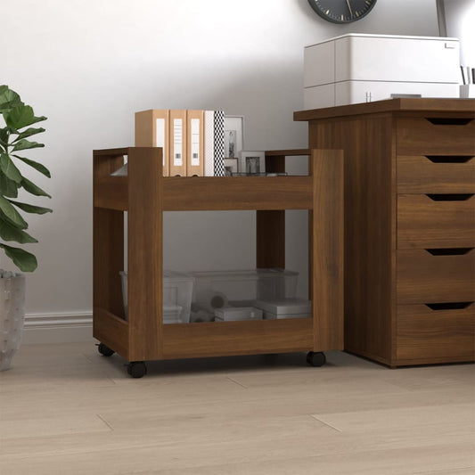 Bürowagen Braun Eichen-Optik 60x45x60 cm Holzwerkstoff - Pazzar.ch