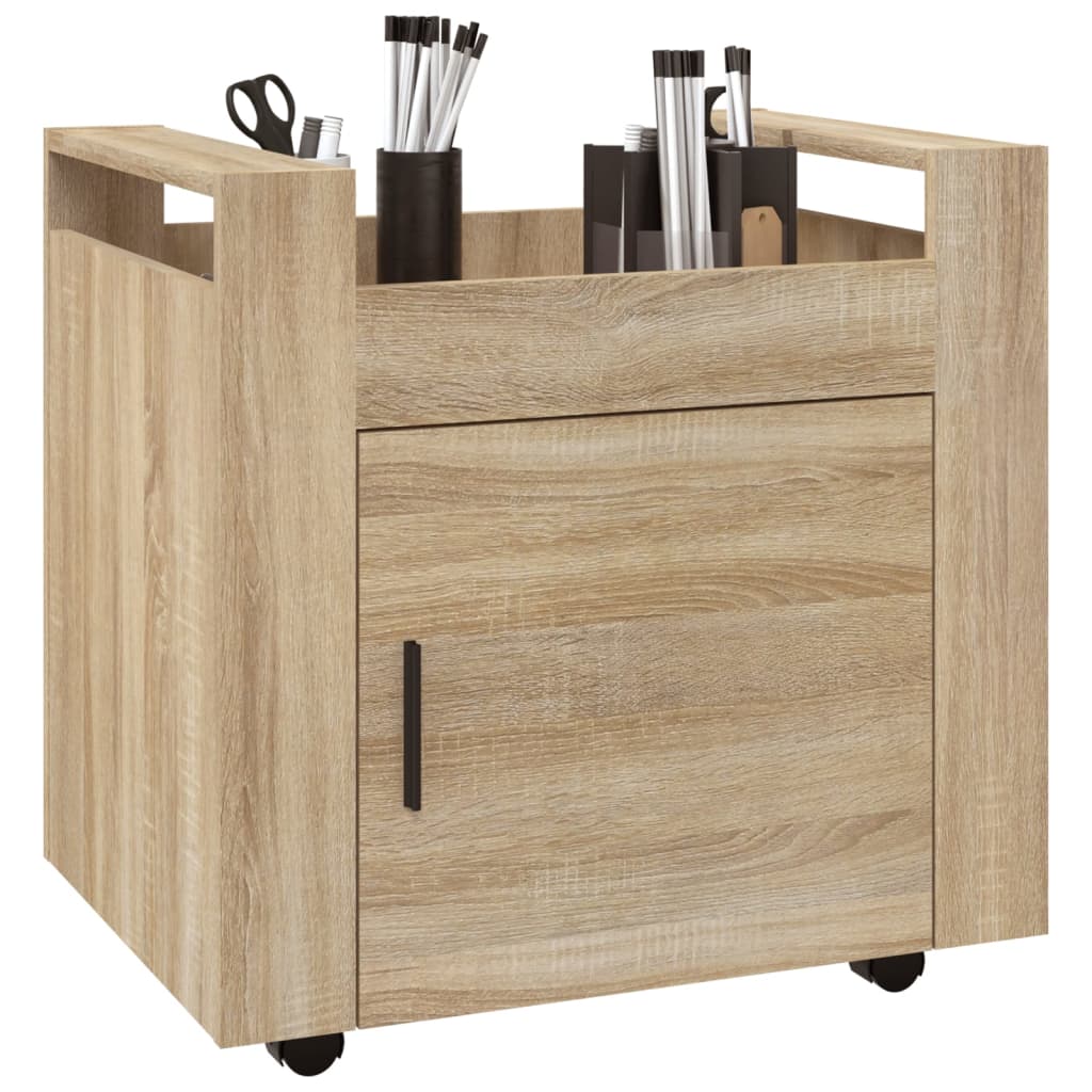 Bürowagen Sonoma-Eiche 60x45x60 cm Holzwerkstoff - Pazzar.ch