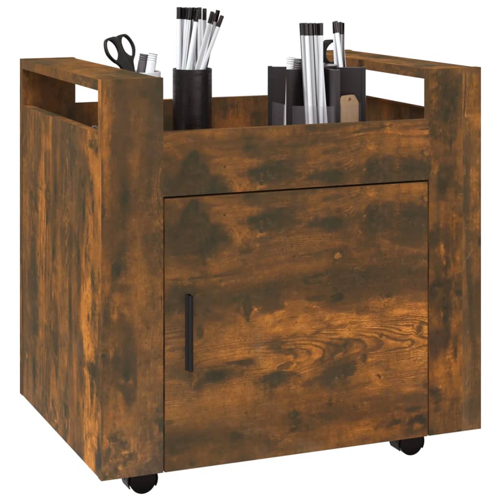 Bürowagen Räuchereiche 60x45x60 cm Holzwerkstoff - Pazzar.ch