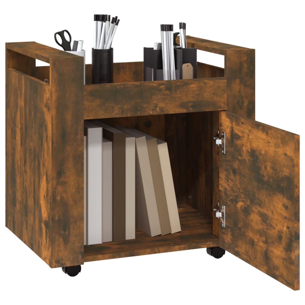 Bürowagen Räuchereiche 60x45x60 cm Holzwerkstoff - Pazzar.ch