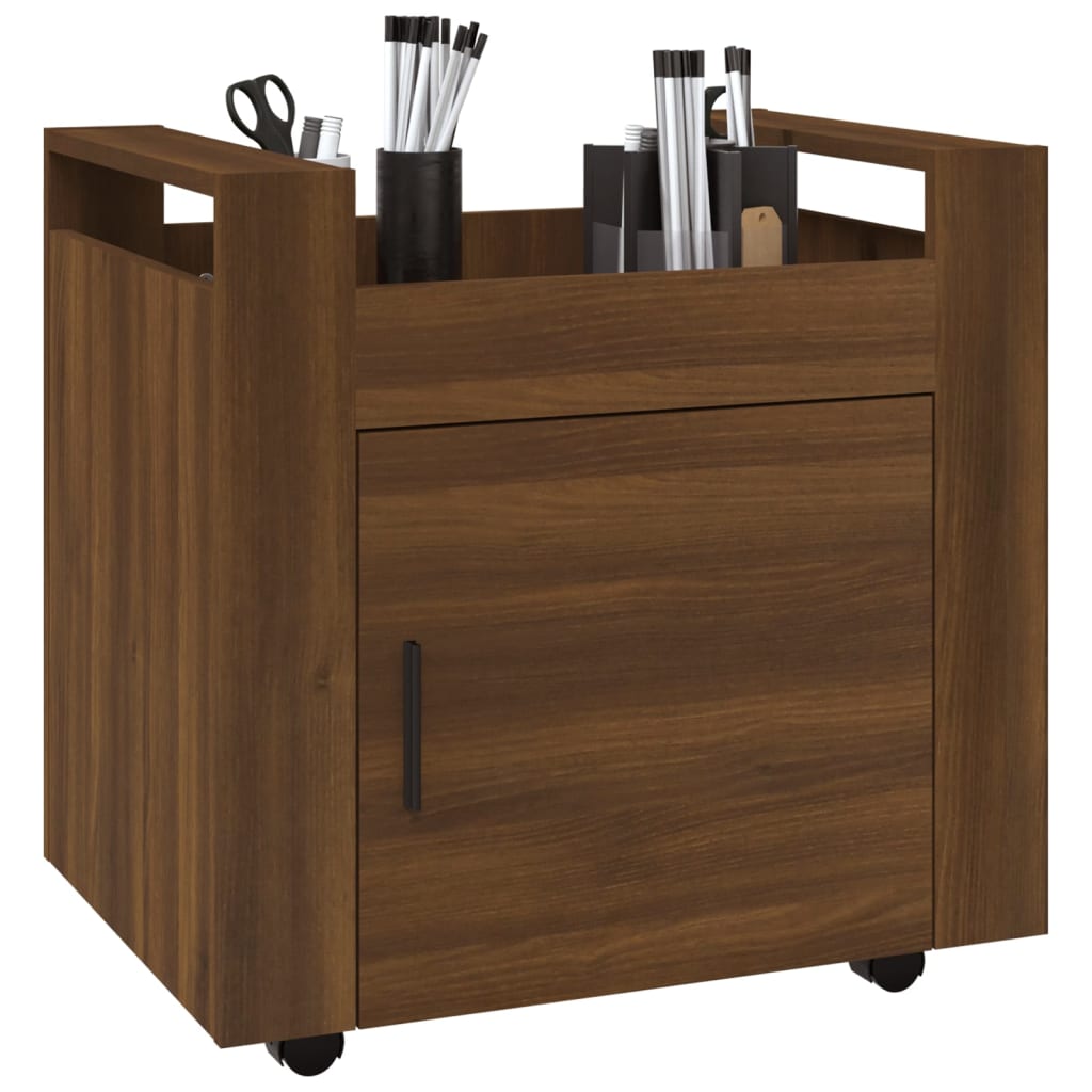 Bürowagen Braun Eichen-Optik 60x45x60 cm Holzwerkstoff - Pazzar.ch