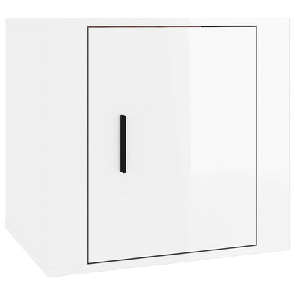 Nachttische 2 Stk. Hochglanz-Weiß 50x39x47 cm - Pazzar.ch