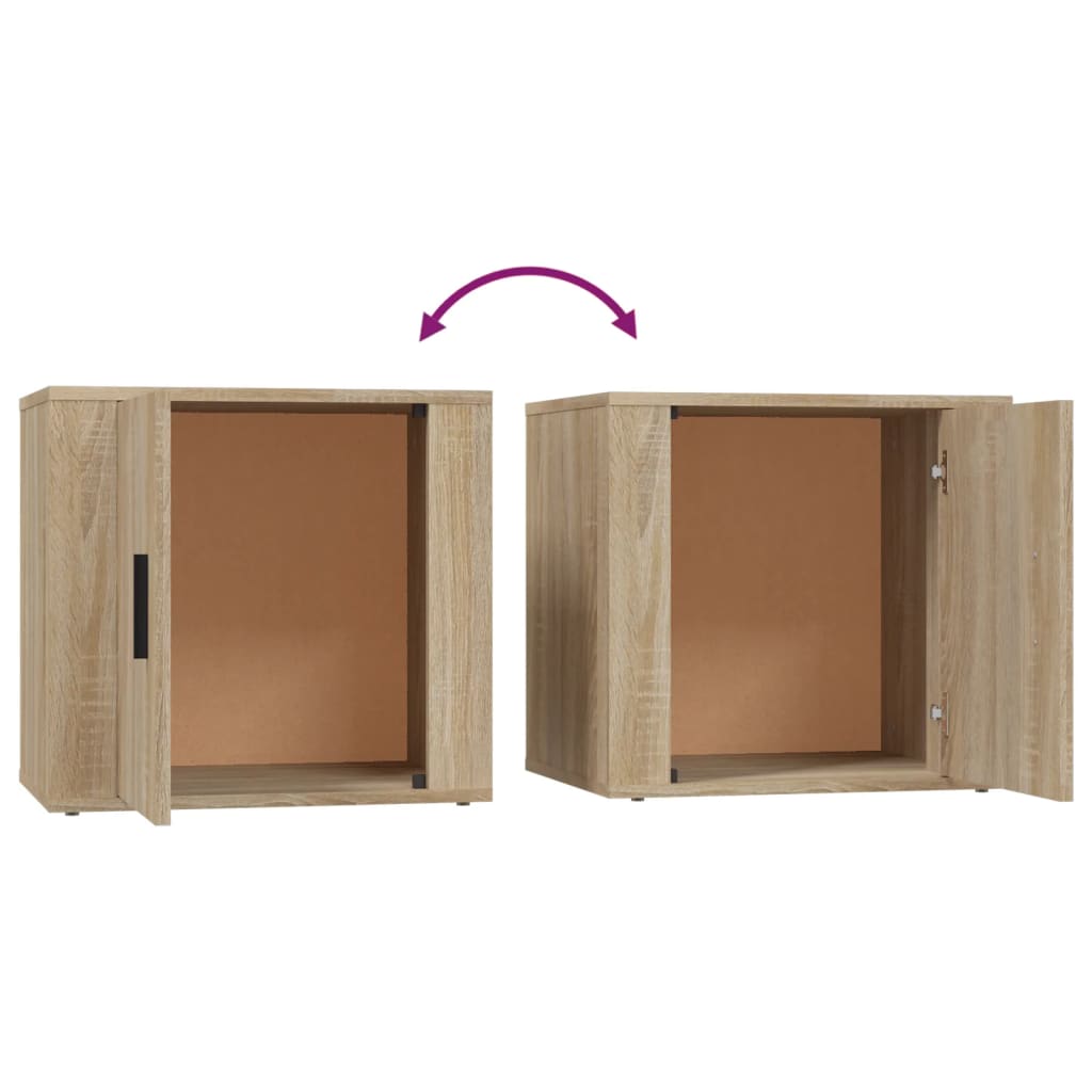 Nachttische 2 Stk. Sonoma-Eiche 50x39x47 cm - Pazzar.ch