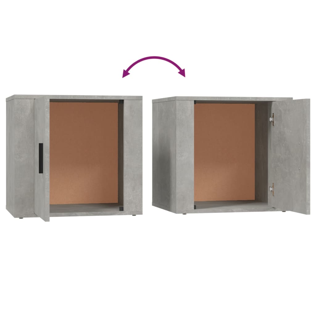 Nachttische 2 Stk. Betongrau 50x39x47 cm - Pazzar.ch