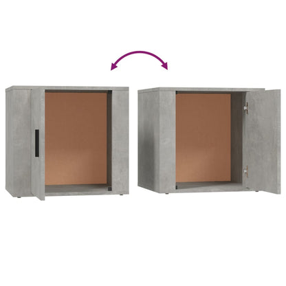 Nachttische 2 Stk. Betongrau 50x39x47 cm - Pazzar.ch