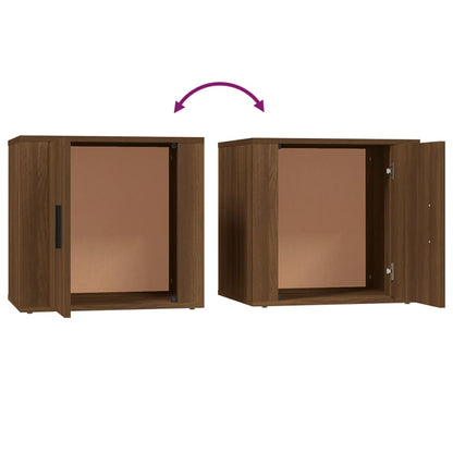 Nachttische 2 Stk. Braun Eichen-Optik 50x39x47 cm - Pazzar.ch
