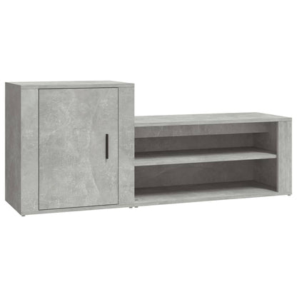 Schuhschrank Betongrau 130x35x54 cm Holzwerkstoff - Pazzar.ch