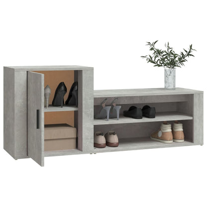 Schuhschrank Betongrau 130x35x54 cm Holzwerkstoff - Pazzar.ch