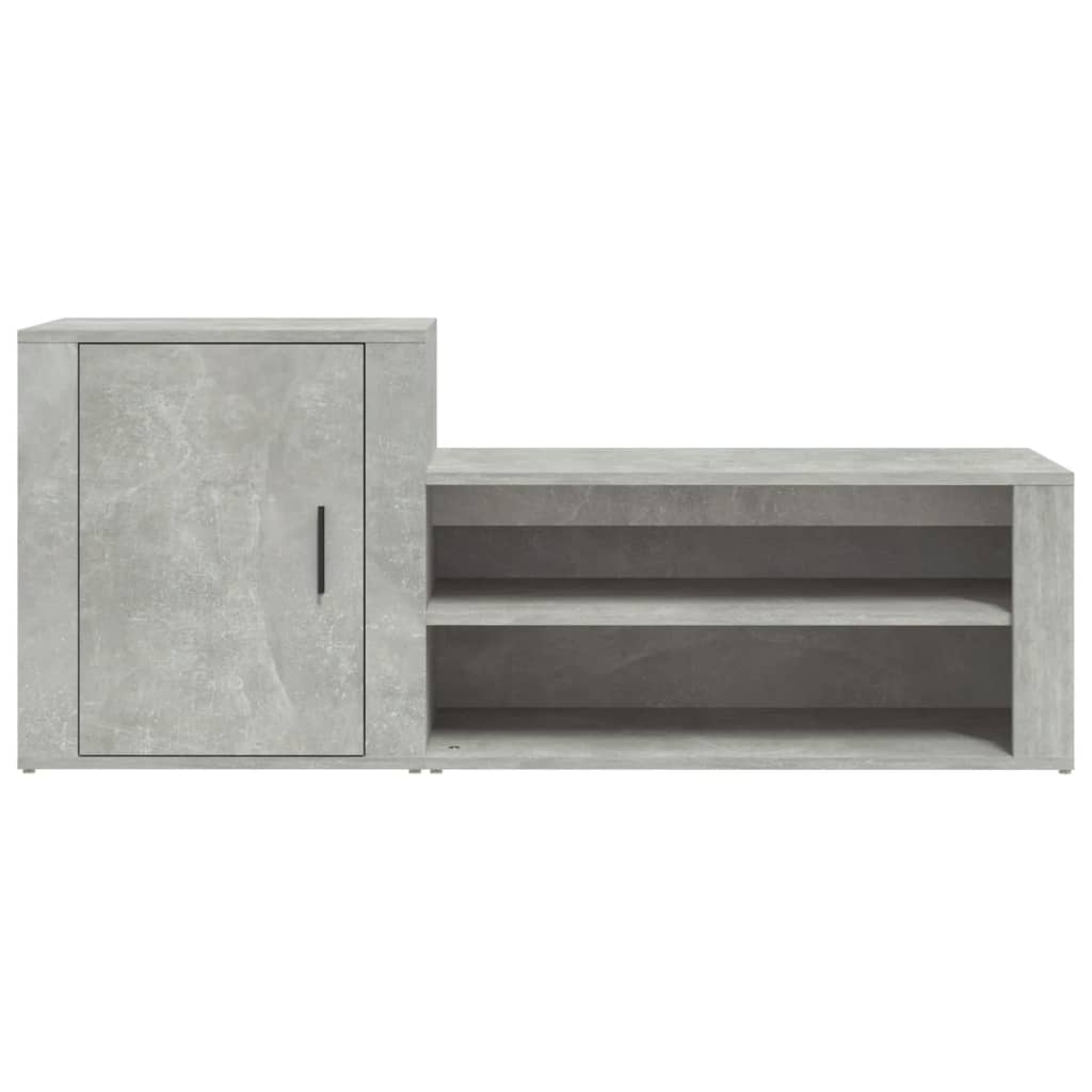 Schuhschrank Betongrau 130x35x54 cm Holzwerkstoff - Pazzar.ch