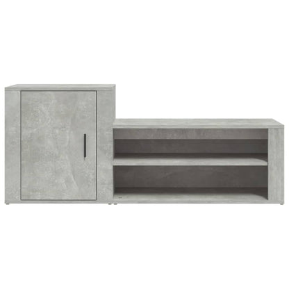 Schuhschrank Betongrau 130x35x54 cm Holzwerkstoff - Pazzar.ch