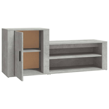 Schuhschrank Betongrau 130x35x54 cm Holzwerkstoff - Pazzar.ch