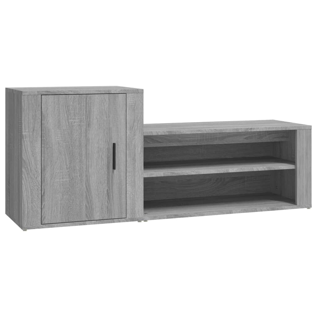 Schuhschrank Grau Sonoma 130x35x54 cm Holzwerkstoff - Pazzar.ch