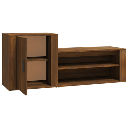 Schuhschrank Braun Eichen-Optik 130x35x54 cm Holzwerkstoff - Pazzar.ch