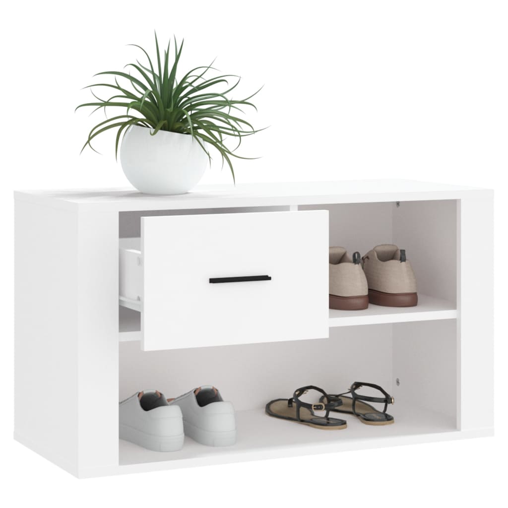Schuhschrank Weiß 80x35x45 cm Holzwerkstoff - Pazzar.ch