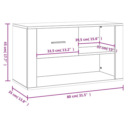 Schuhschrank Weiß 80x35x45 cm Holzwerkstoff - Pazzar.ch
